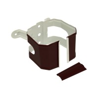 Кронштейн трубы на дерево прямоугольный Vortex RAL 8017