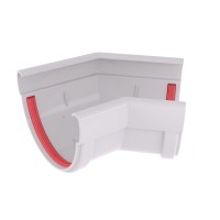 Угол желоба 135 град. Дизайн 135 ПВХ Grand Line белый (RAL 9003)