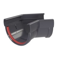 Угол желоба 135 град. Дизайн 135 ПВХ Grand Line графит (RAL 7024)