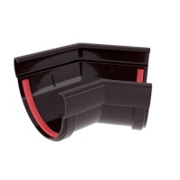 Угол желоба 135 град. Дизайн 135 ПВХ Grand Line коричневый (RR32)