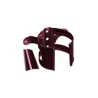 Хомут трубы металлический на дерево Grand Line ПВХ бордо (RAL 3005)