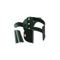 Хомут трубы металлический на дерево Grand Line ПВХ зелёный (RAL 6005)