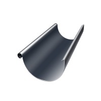 Желоб полукруглый GL PU 125 мм 3 м RAL 7024 мокрый асфальт