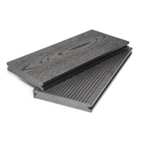 Террасная доска Grand Line 140мм вельвет и тиснение Массив Графит 4м распродажа (БШТ)