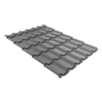 Профиль волновой "Модерн" ("Modern") 0,45 ПЭ RAL 9006 бело-алюминиевый