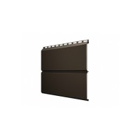 Сайдинг металлический ЭкоБрус Grand Line 0,5 Drap RR 32 темно-коричневый