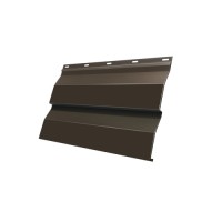 Сайдинг металлический Корабельная доска Grand Line 0,5 PurPro матовый RR 32 темно-коричневый
