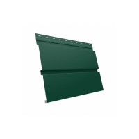 Сайдинг металлический Квадро Брус в01 Grand Line 0,45 ПЭ с пленкой RAL 6005 зеленый мох