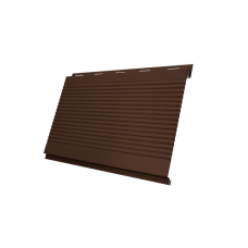 Вертикаль 0,2 gofr 0,5 Satin с пленкой RAL 8017 шоколад