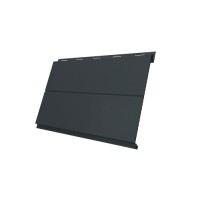 Сайдинг металлический Вертикаль лайн Grand Line 0,45 Drap с пленкой RAL 7016 антрацитово-серый