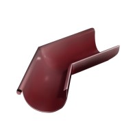 Угол желоба внешний Grand Line ПУ 135гр 125мм RAL 3005 красное вино