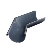 Угол желоба внешний GL PU 135 гр 125 мм RAL 7024 мокрый асфальт