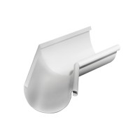 Угол желоба внутренний Grand Line ПУ 135гр 125мм RAL 9003 сигнальный белый