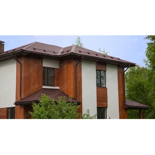 Угол желоба внешний Grand Line ПУ 135гр 150мм RR 32 темно-коричневый