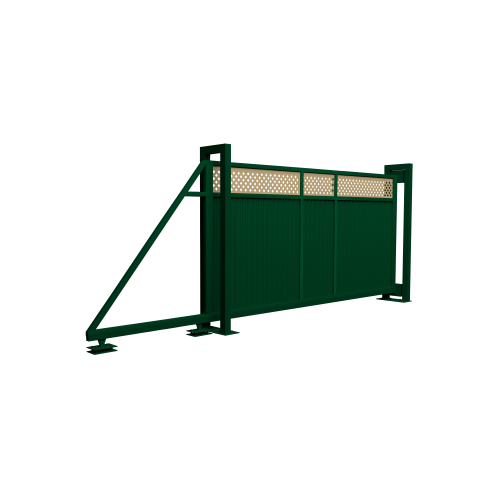Ворота откатные Estet Plus 2,0х4,5 RAL 6005/1014