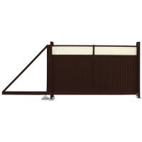 Ворота откатные Estet Plus 2,4х3,5 RAL 8017/1014