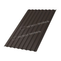 Профилированный лист МеталлПрофиль МП-20х1100-A (VALORI-20-DarkBrown-0,5)