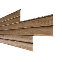 Сайдинг МеталлПрофиль Lбрус-XL-14х335 (ECOSTEEL_T-01-Кедр-0.5)