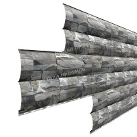 Сайдинг МеталлПрофиль Woodstock-28х330 (ECOSTEEL-01-Белый Камень ПР-0.5)