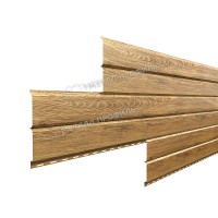Сайдинг МеталлПрофиль Lбрус-15х240 (ECOSTEEL_T-01-ЗолотойДуб-0.5)