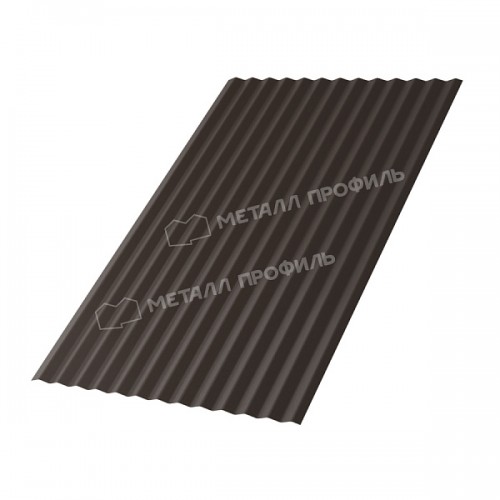 Профилированный лист МеталлПрофиль МП-18х1100-A (VALORI-20-DarkBrown-0,5)