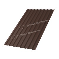 Профилированный лист МеталлПрофиль МП-20х1100-B (VALORI-20-Brown-0,5)