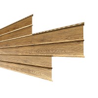 Сайдинг МеталлПрофиль Lбрус-XL-14х335 (ECOSTEEL_T-01-ЗолотойДуб-0.5)