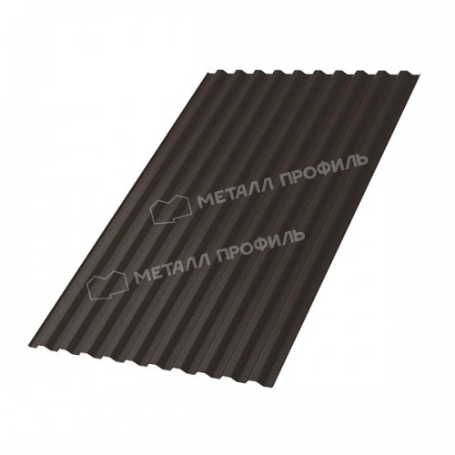Профилированный лист МеталлПрофиль С-21х1000-B (VALORI-20-DarkBrown-0,5)