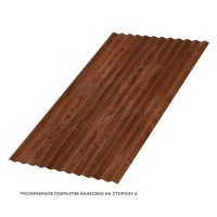 Профилированный лист МеталлПрофиль МП-18x1100-A (ECOSTEEL-01-МореныйДуб-0,5)