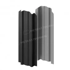 Штакетник металлический МеталлПрофиль МП LАNE-O 16,5х99 (VALORI-20-DarkGrey-0.5)